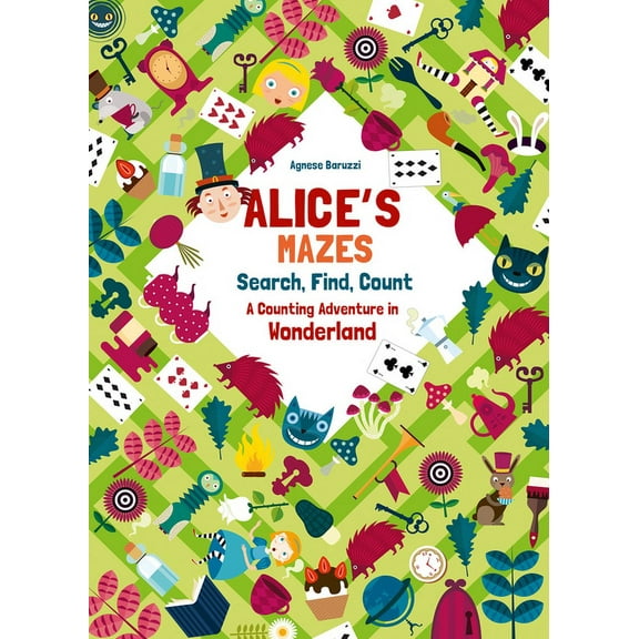 Search, Find, and Count: Alice's Mazes: A Counting Adventure in Wonderland (Paperback)