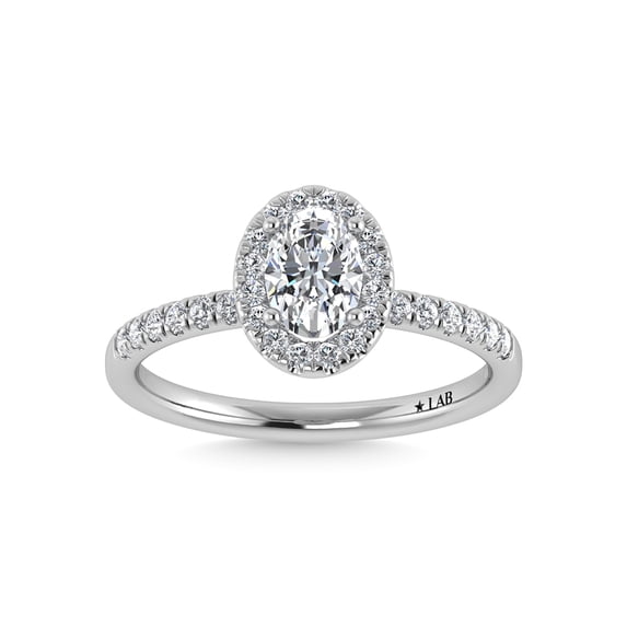Search For Your Perfect Ring with TheJewelryHut Designer Vintage Halo Style Lab Created Oval Diamond Engagement Ring