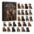thumbnail image 1 of Search & Rescue Dog Advent Calendar 2026, 24 Days 2D Flat Acrylic K9 Rescue Dog Ornaments, Collectible Christmas Countdown Gift Box for Xmas Tree Decoration, Christmas Stocking Stuffers, 1 of 5