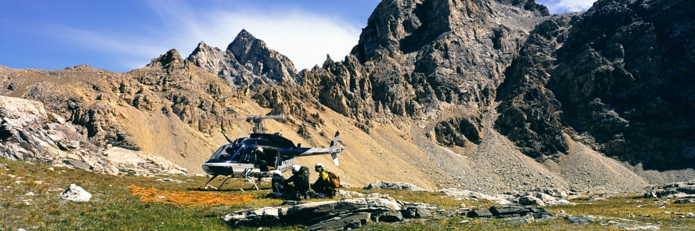 Search and rescue practice near Icefloe Lake Grand Teton National Park Wyoming USA Canvas Art - Panoramic Images (12 x 36)