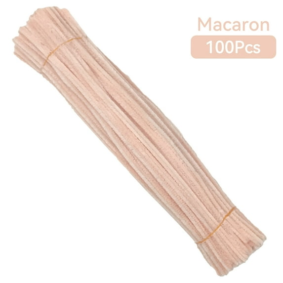 SearchI Pipe Cleaners for Arts Crafts Twisting Rod Toy Sticks Handcraft Rod Wave Soft Fuzzy Chenille Stems for All Creative Ages(skin color+100pcs)