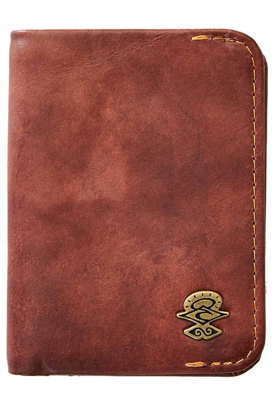 Searchers Portrait RFID Slim Leather Wallet [Brown]