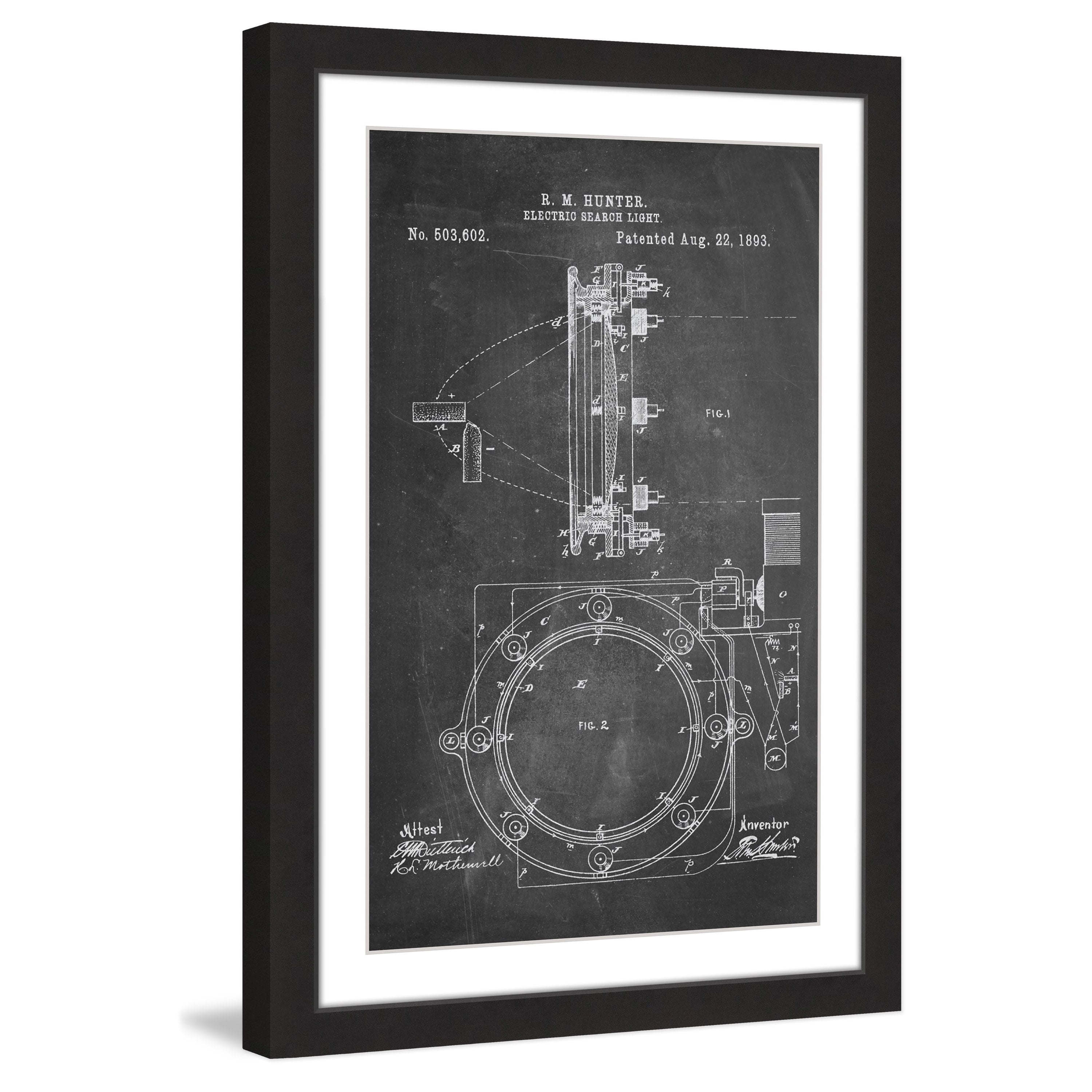 "Searchlight 1893 Chalk" Framed Painting Print