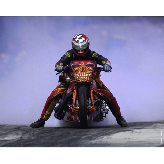 Searchlight GP Motorcycle Drag VII Wall Decal
