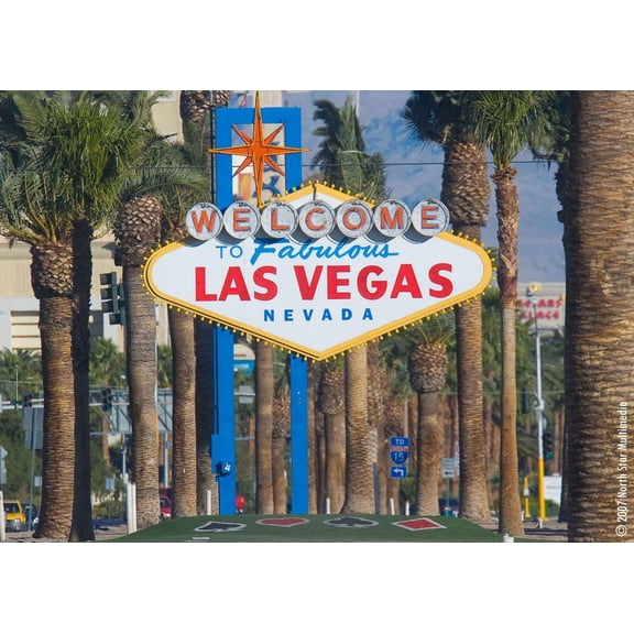 Searchlight GP Vegas Glossy Poster