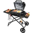 thumbnail image 1 of Searglow Grill Stand for Ninja Woodfire Grill,Grill Cart,Collapsible Outdoor Grill Stand Fit for Ninja Woodfire Outdoor Grill(Ninja OG701),Traeger Ranger,Pit Boss 10697,10724,22" Blackstone Griddle, 1 of 9