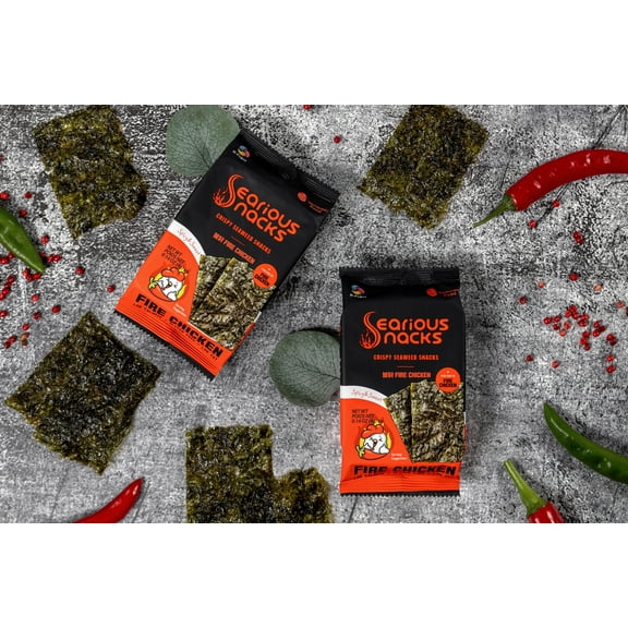 SeariouSnacks Fire Chicken Seasoned Seaweed Snack (18-Pack)