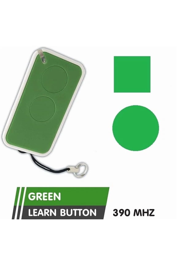 Sears Craftsman Garage Door Opener Key Chain Remote Control Green Learn Button