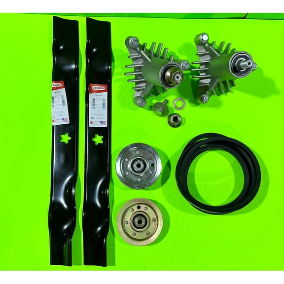 Sears Craftsman LT3000 42" Deck Kit Spindles, Mulching Blades, Belt, Idler Pulleys