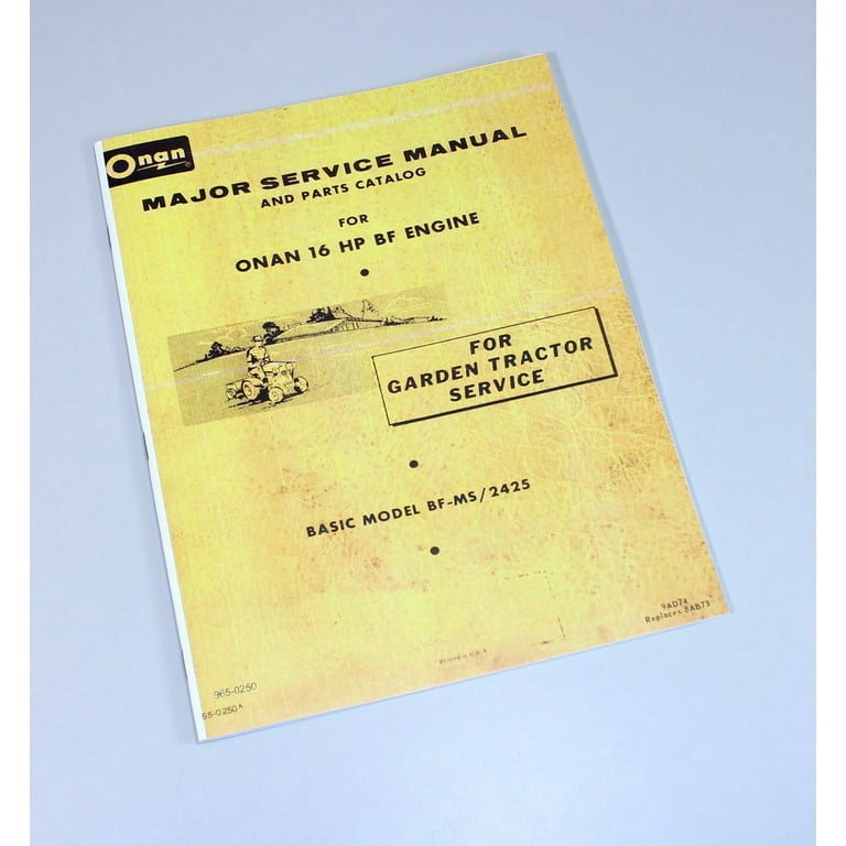 Sears Ss/16 Twin Onan Bf Ms Engine Garden Tractor