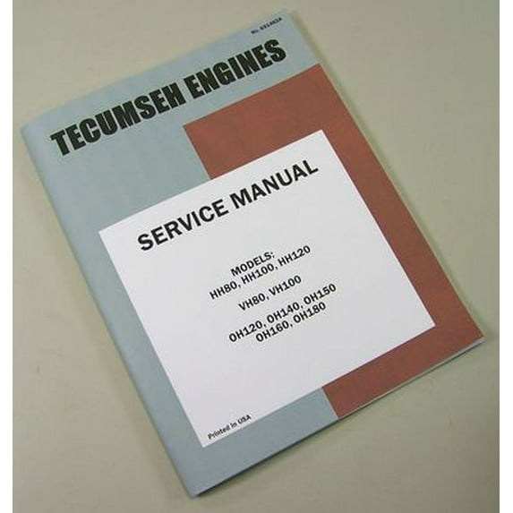 Bolens G-10 Lawn Mower Garden Tractor Tecumseh Hh100 Engine Service Manual