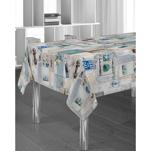Seas 100% Polyester, Stain Resistant Tablecloth 39 x 58 inch
