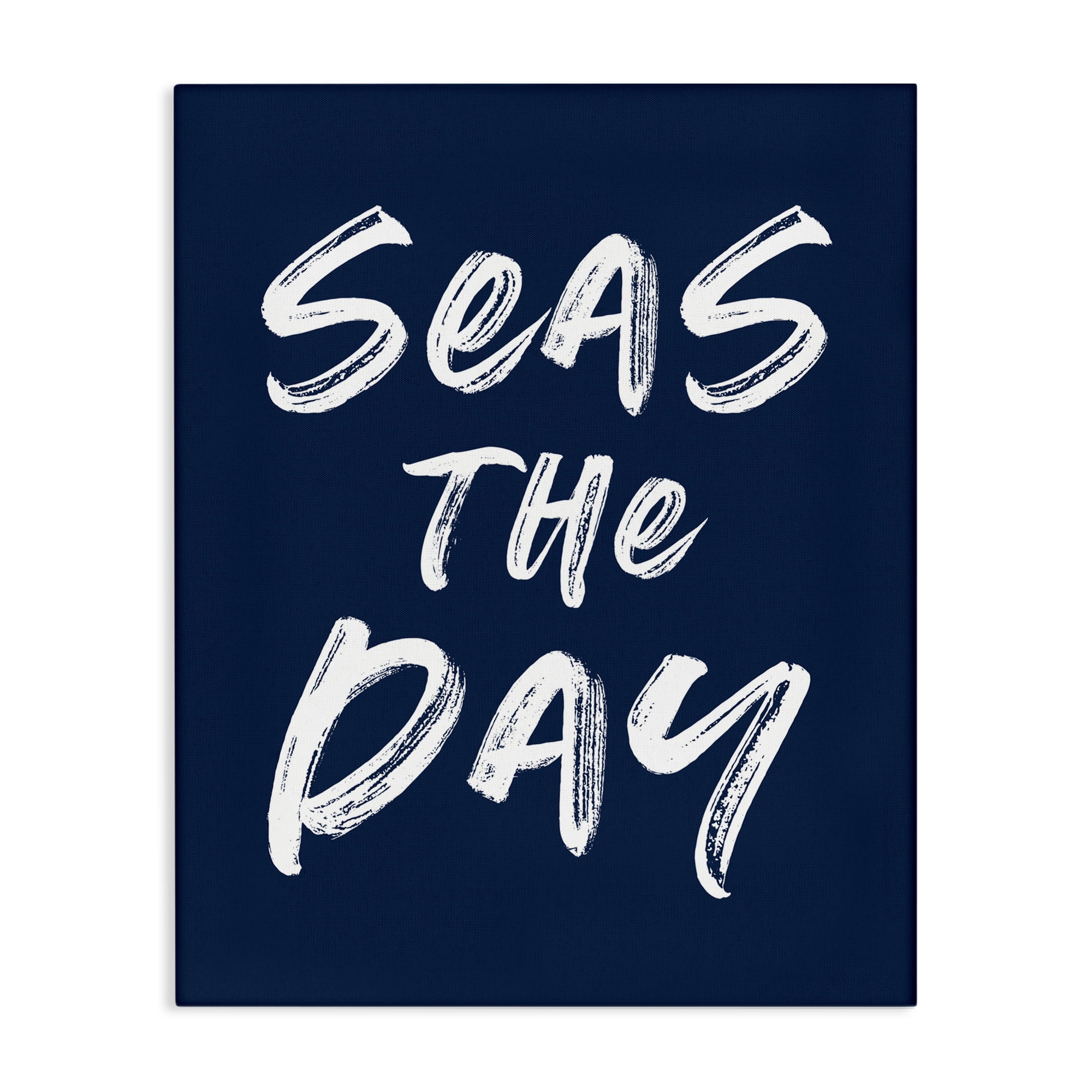 Seas The Day Sentiment Canvas Wall Art, design by Lettered and Lined