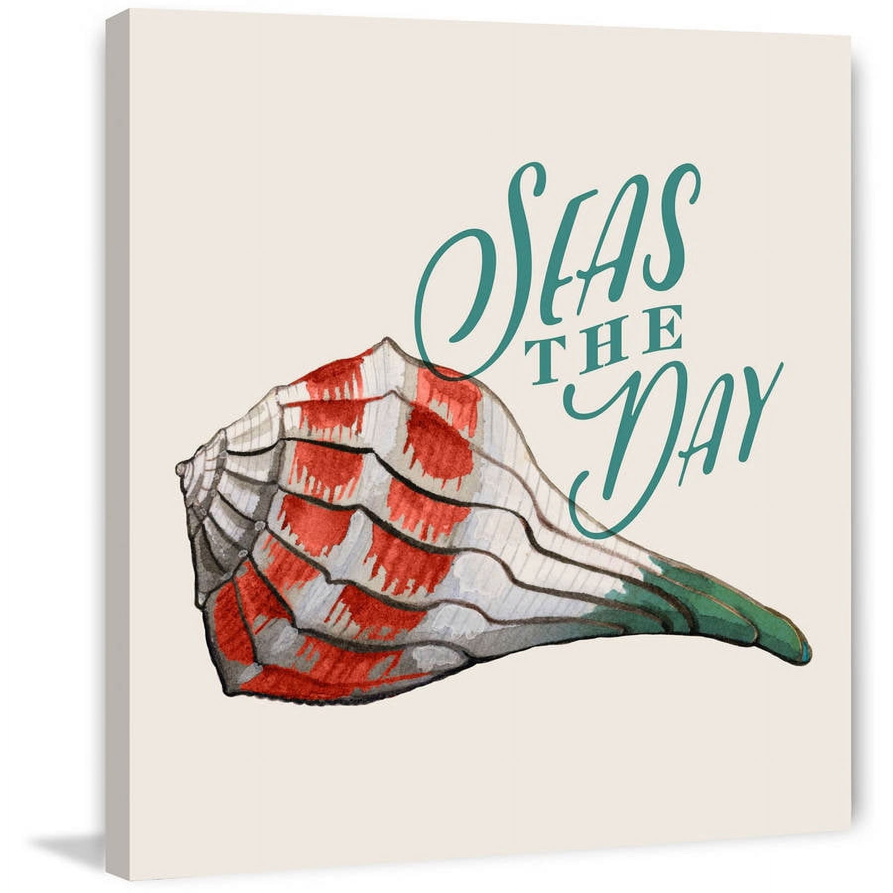 "Seas the Day 2" Painting Print on Wrapped Canvas