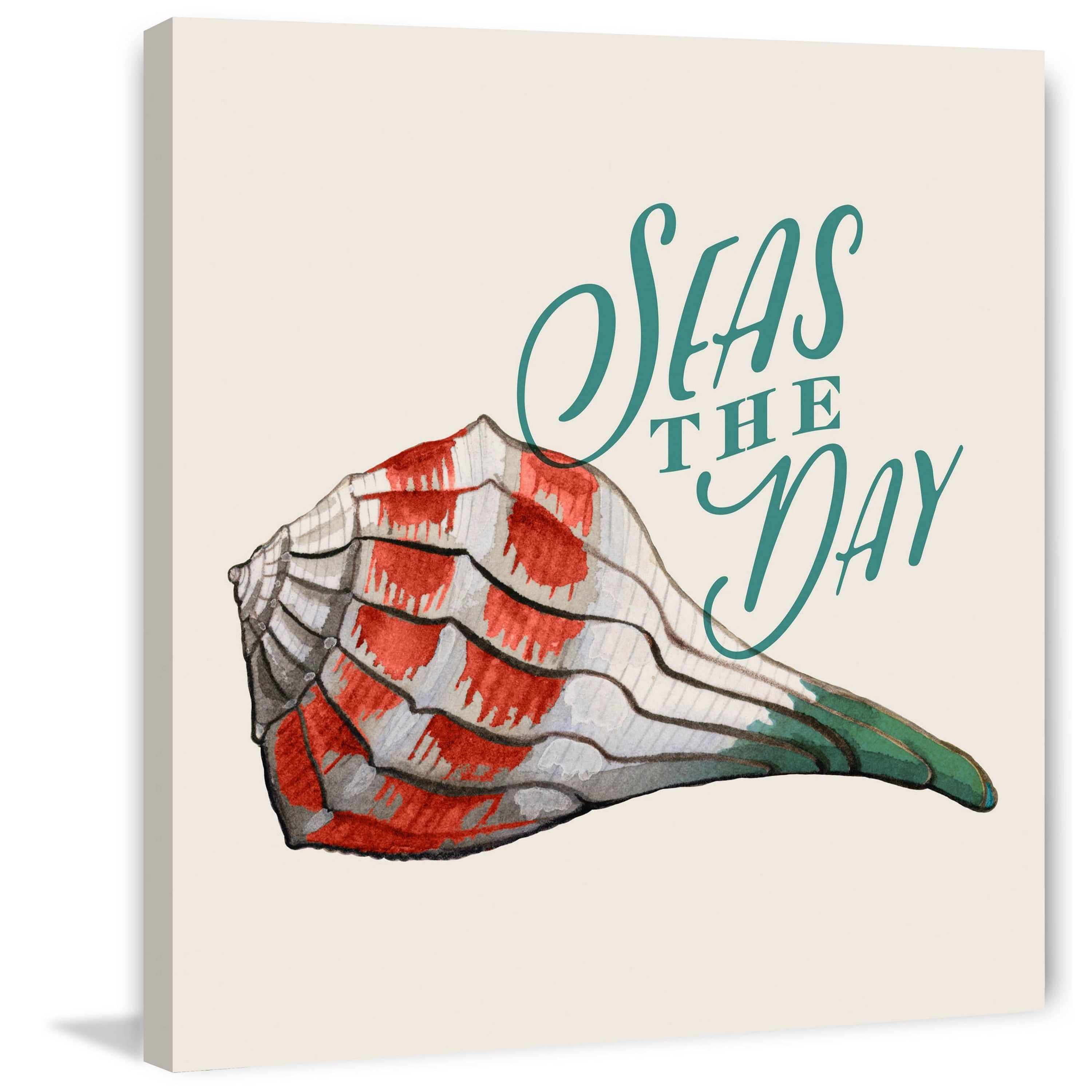 "Seas the Day 2" Painting Print on Wrapped Canvas