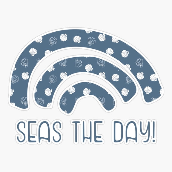 Seas the day sea shells Sticker