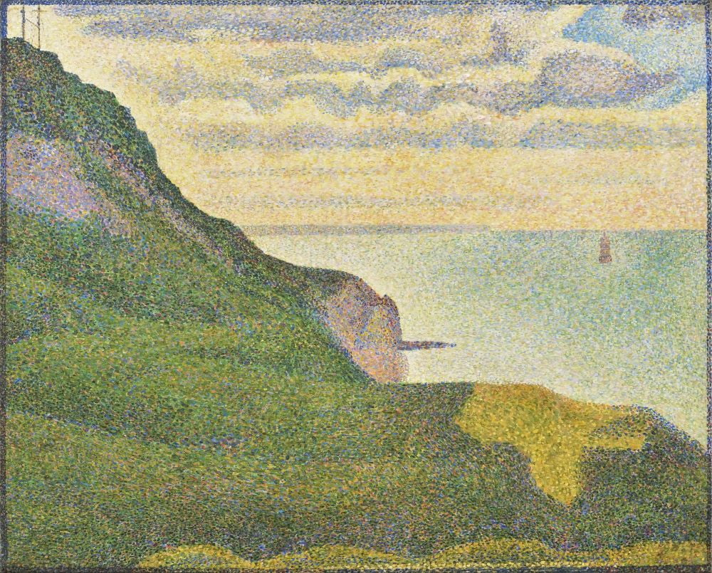 Seascape At Port-En-Bessin Canvas Art - (24 x 18)