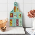 thumbnail image 1 of Seascape Cutting Board, Nautical Theme Lighthouse and Anchor Palm Trees Beach Sailing Holiday Lover, Decorative Tempered Glass Cutting and Serving Board, Wine Bottle Shape, Multicolor, by Ambesonne, 1 of 5
