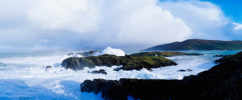 Seascape West Cork Ireland Canvas Art - The Irish Image Collection Design Pics (30 x 12)