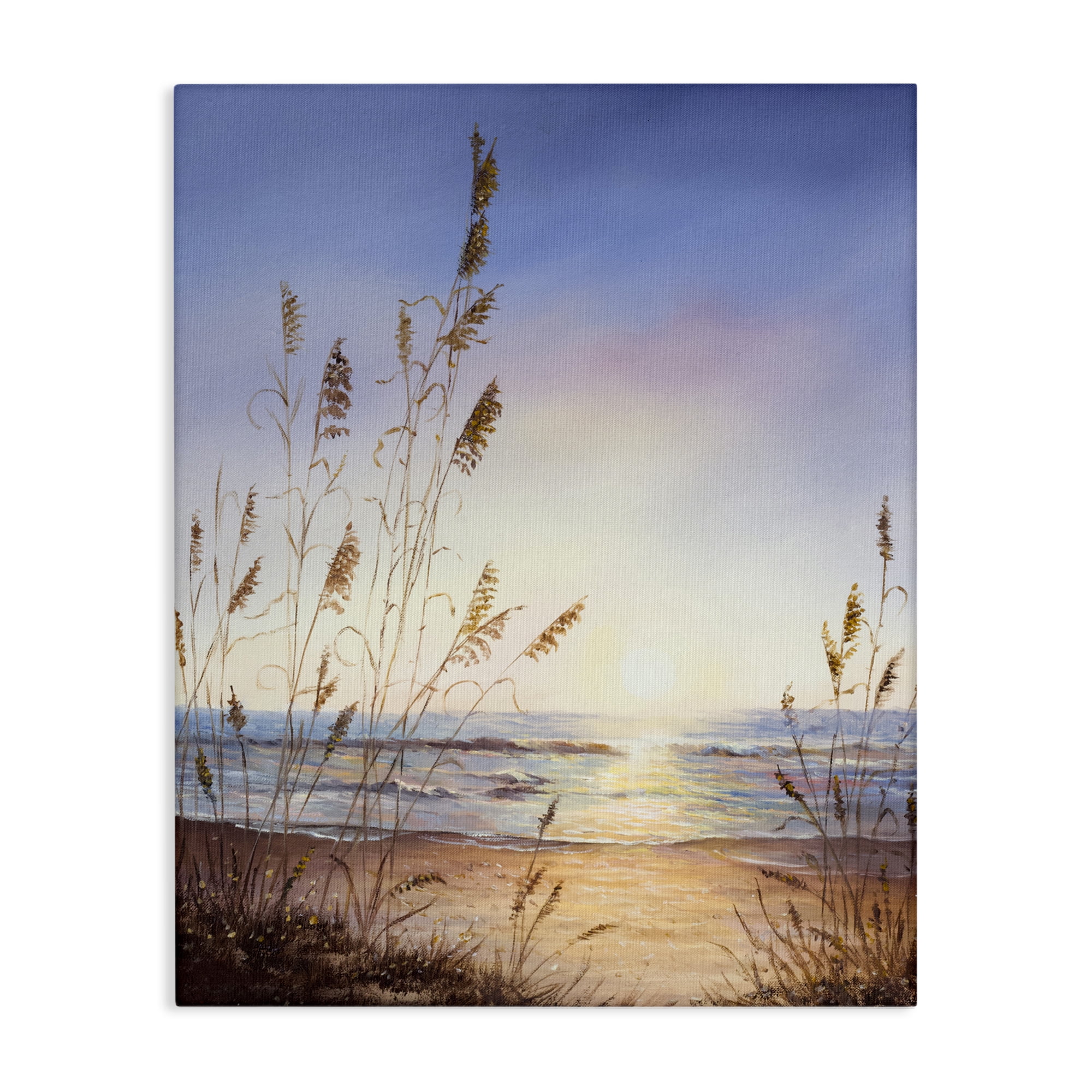 Seascape with Sunlit Grasses Canvas Wall Art, design by Michelle Faber