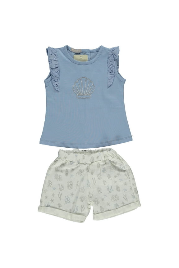 Seashell 2-Piece Top & Shorts Set