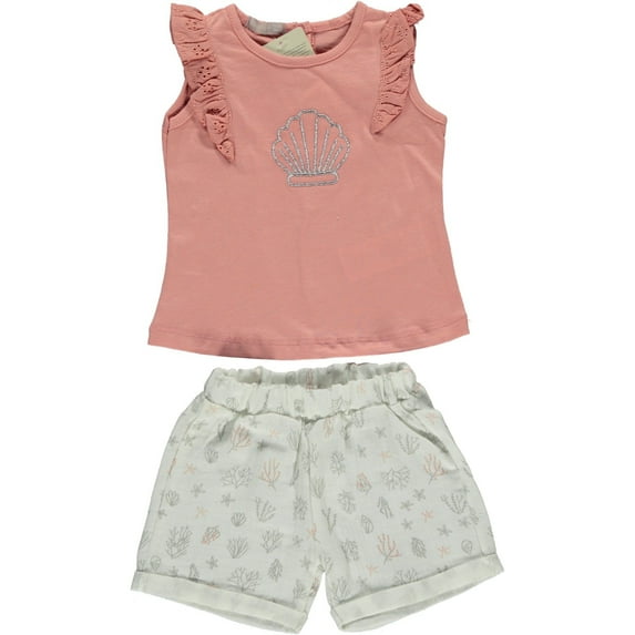 Seashell 2-Piece Top & Shorts Set