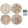 thumbnail image 1 of Seashell Coaster Set of 4 and Gift Bag, 1 of 1