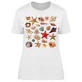 thumbnail image 1 of Seashell Collection, Isolated  T-Shirt Women -Image by Shutterstock, Female Large, 1 of 2