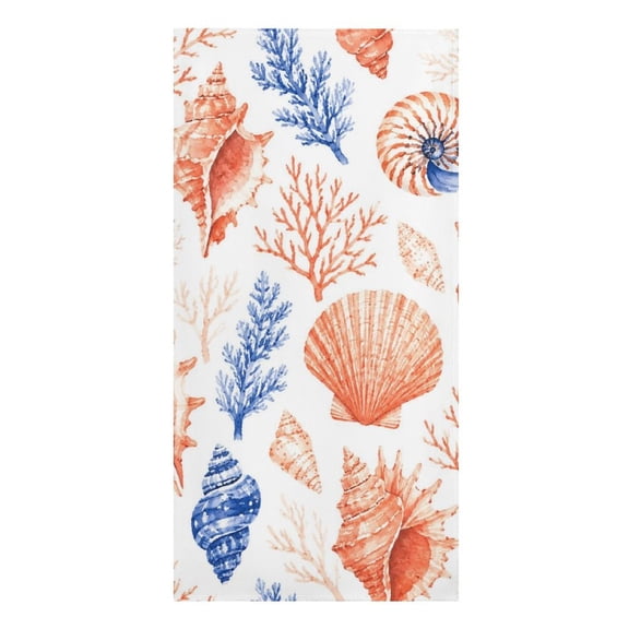 Seashell Coral Pattern Microfiber Beach Towel Absorbent Compact Towels for Swimming Pool Beach Travel Things for Vacation Essentials Adult Gift,61.4×30.3Inch