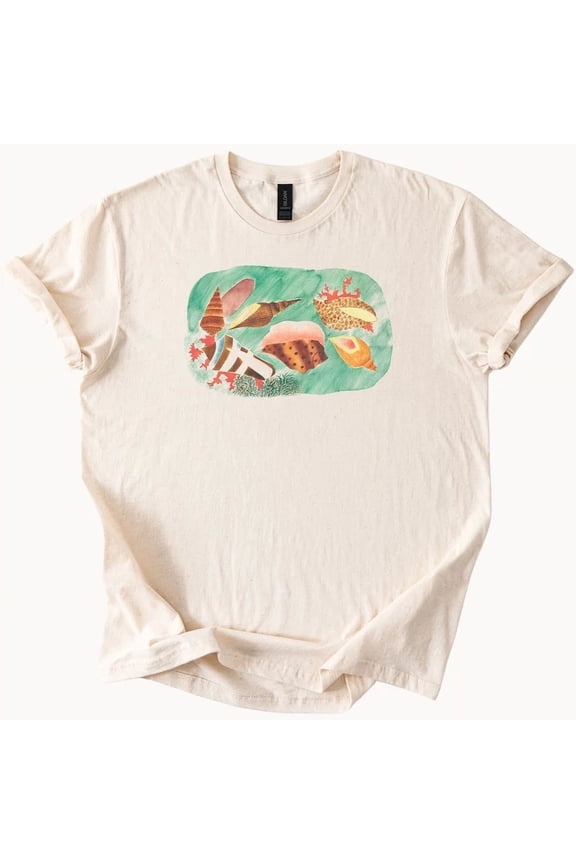 Seashell Coral Reef Tee Ocean Beach Shirt