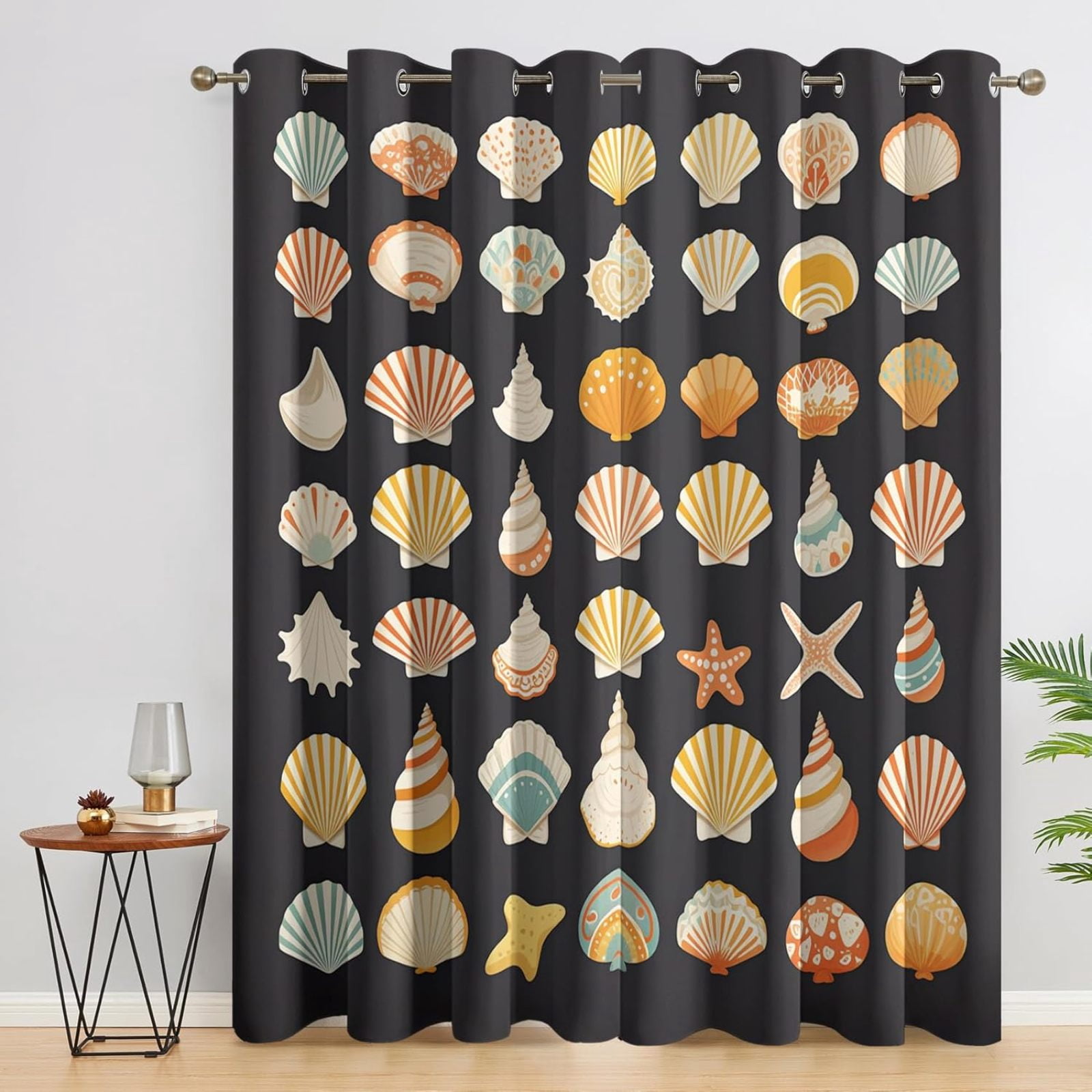 Seashell Curtains For Windows - Seashell Starfish Curtains, Kids ...