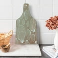 thumbnail image 1 of Seashell Cutting Board, Nautical Themed Illustration with Outline Seashells on Rough Background, Decorative Tempered Glass Cutting and Serving Board, in 3 Sizes, by Ambesonne, 1 of 2