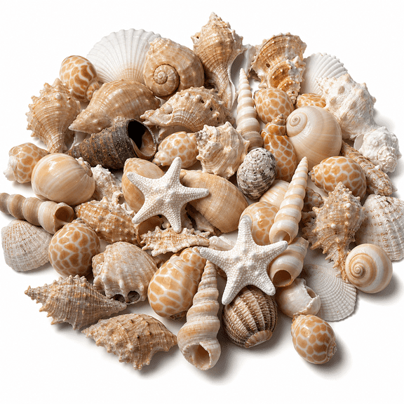 Seashell Decoration 3 Pounds Mixed White Tan Pink Craft Home Decor