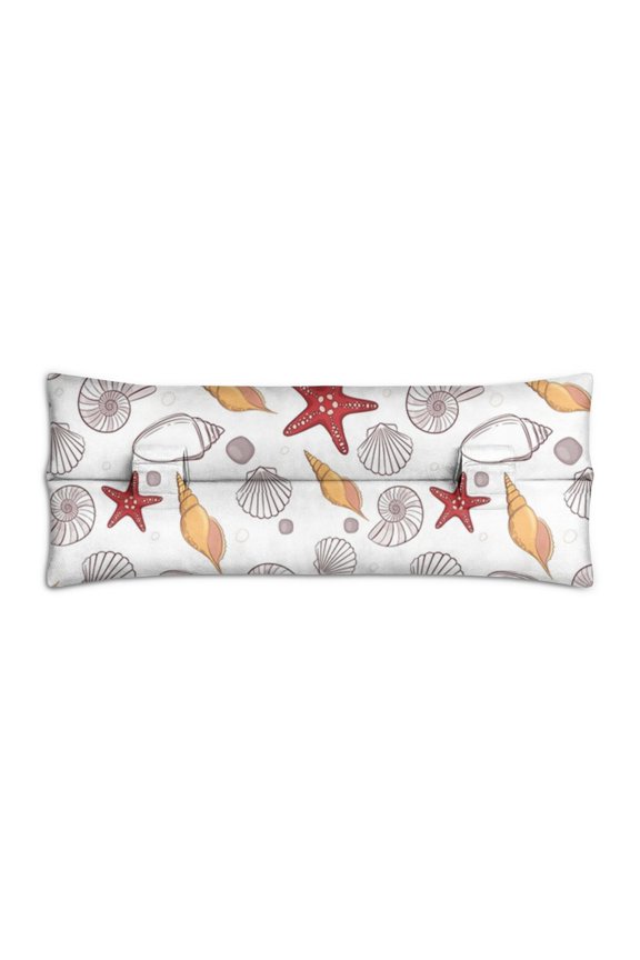 Seashell Design Post-Surgery Seatbelt Pillow - Mastectomy & Heart Surgery Recovery Cushion - Plush Car Seat Belt Pad with Ocean Creatures Pattern for Chest Protection