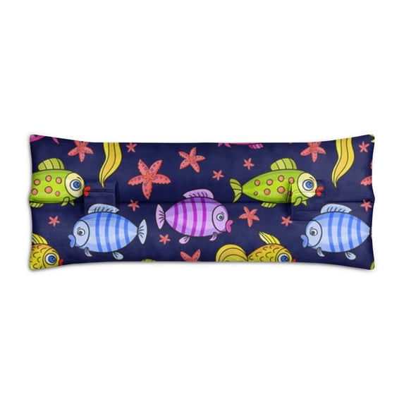 Seashell Design Post-Surgery Seatbelt Pillow - Mastectomy & Heart Surgery Recovery Cushion - Plush Car Seat Belt Pad with Ocean Creatures Pattern for Chest Protection