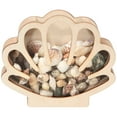 thumbnail image 1 of Seashell Display Box, Wooden Sea Shell Storage Box with Acrylic Panel, Unique Clam Shell Holder, Ideal for Home and Office Decor, Efficient Storage Solution, 1 of 6