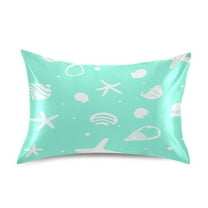 Seashell Elegance Luxury Silky Soft Pillowcase Standard Size Wrinkle Resistant Envelope Closure 20x26in