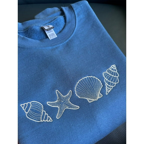 Seashell Embroidered Sweatshirt