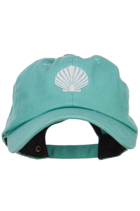 Seashell Embroidered Unconstructed Cap - Mint OSFM