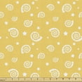 thumbnail image 1 of Ambesonne Seashell Fabric by the Yard Upholstery, Stars and Mollusk, 5 Yards, Yellow and White, 1 of 4