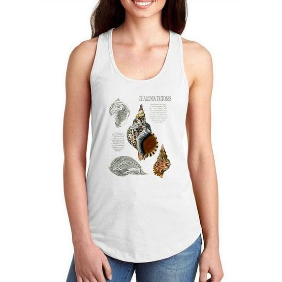 Seashell Field Notes I Racerback Tank Women -Naomi McCavitt Designs, Female x-Small