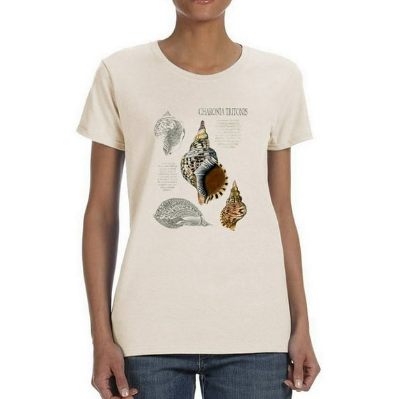 Seashell Field Notes I T-Shirt Women -Naomi McCavitt Designs, Female Medium