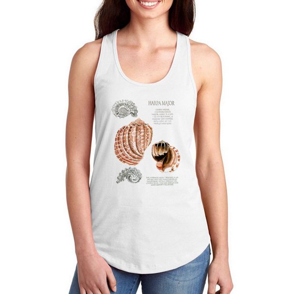 Seashell Field Notes Ii Racerback Tank Women -Naomi McCavitt Designs, Female Large