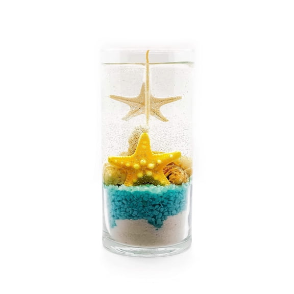Seashell Gel Candle Cylinder Shape Scent 20 oz