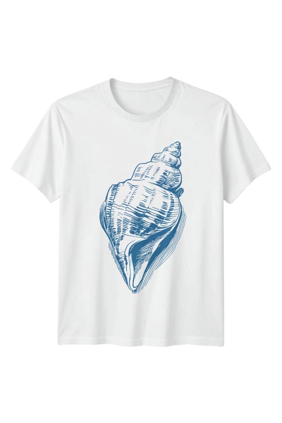 Seashell Graphic Design Mens T-Shirt Womens Tee Beach Animal Unisex Top All Size S-5XL