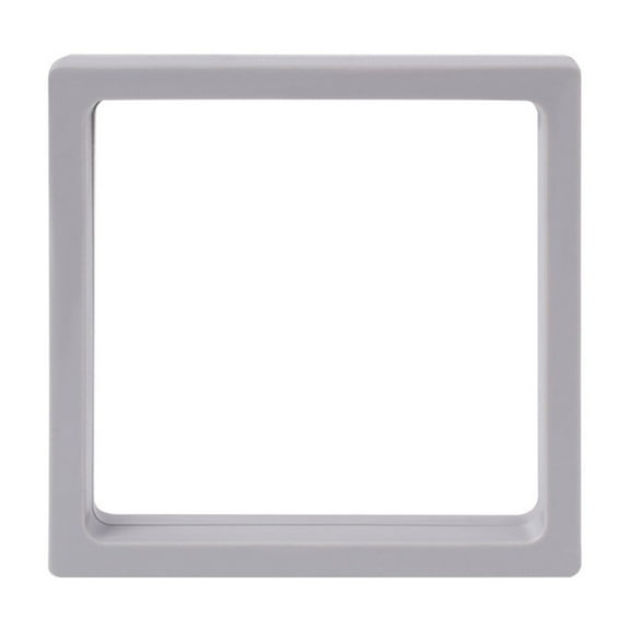 Seashell Holder 3D Floating Display Box Transparent Case for Jewelry and Rock Collectibles with Gray Frame Shelf Organizer