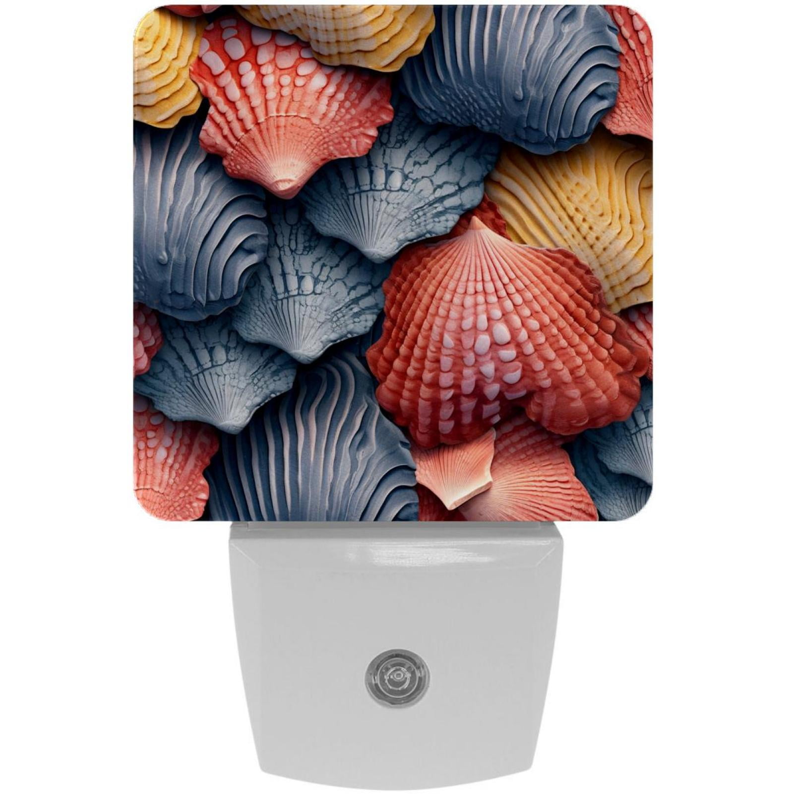 Seashell LED Square Night Lights Modern and Versatile Plugin