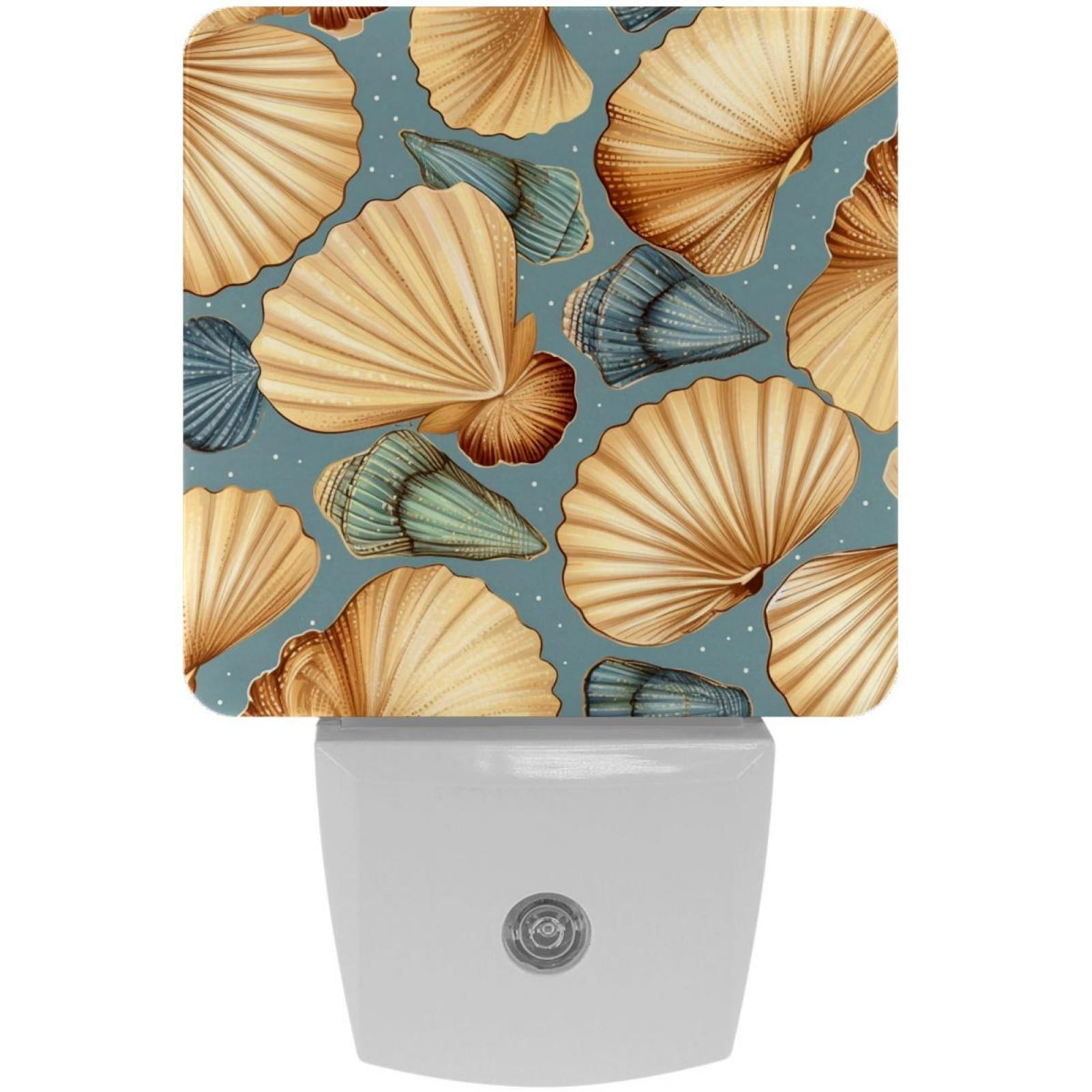 Seashell LED Square Night Lights Modern and Versatile Plugin