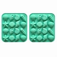 thumbnail image 1 of Seashell Mold, 2 Pack Ocean Silicone Mold, Marine Theme Seashell Conch Starfish Molds For Candy Chocolate Cake Decorations, 1 of 9