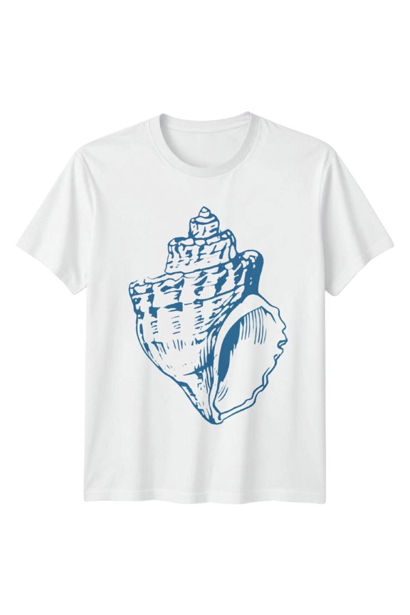 Seashell Nautical Graphic Mens T-Shirt Womens Tee Unisex Top All Size S-5XL